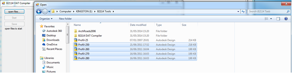 Einlesen der AutoCAD Dateien.